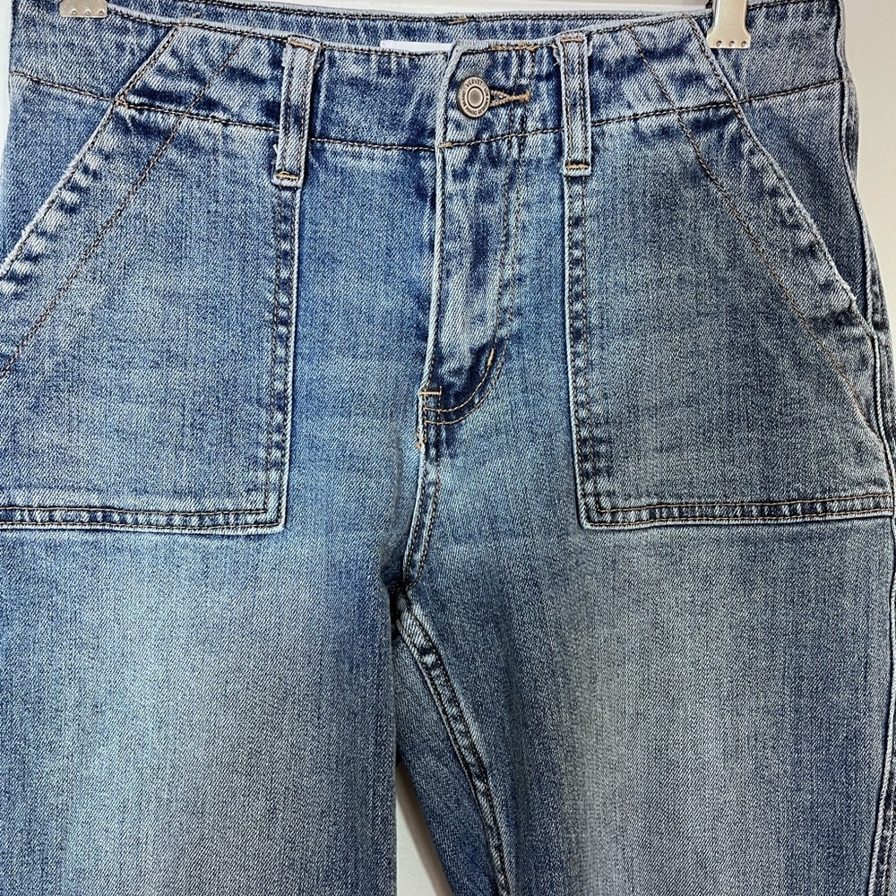 Vervet Womens High Rise Raw Hem‎ Cropped Wide Leg Jeans Women’s 25 - Picture 3 of 8
